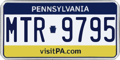 PA license plate MTR9795