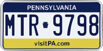 PA license plate MTR9798