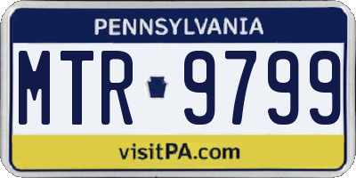 PA license plate MTR9799