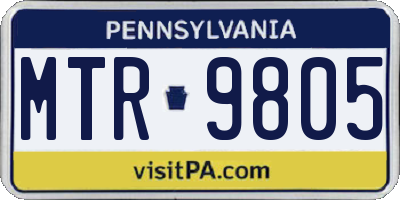 PA license plate MTR9805