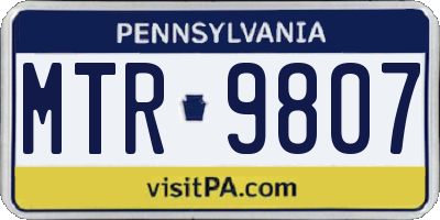 PA license plate MTR9807
