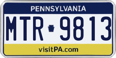 PA license plate MTR9813