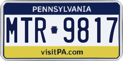 PA license plate MTR9817
