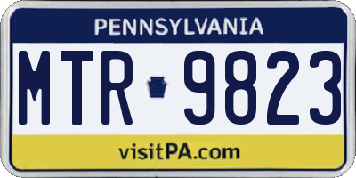PA license plate MTR9823