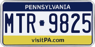 PA license plate MTR9825