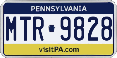 PA license plate MTR9828