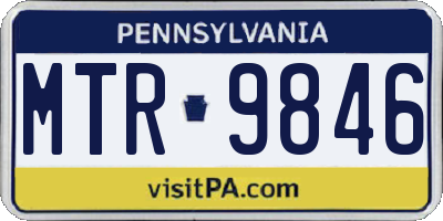 PA license plate MTR9846