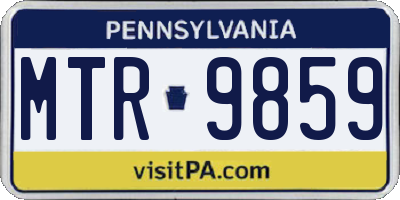 PA license plate MTR9859