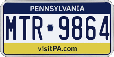 PA license plate MTR9864
