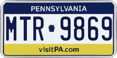 PA license plate MTR9869