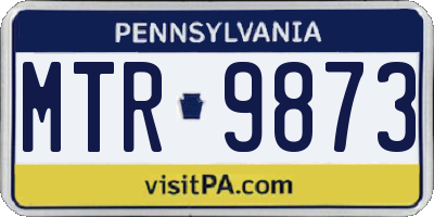 PA license plate MTR9873