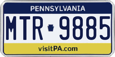 PA license plate MTR9885
