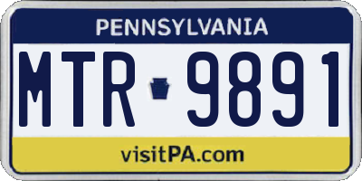 PA license plate MTR9891