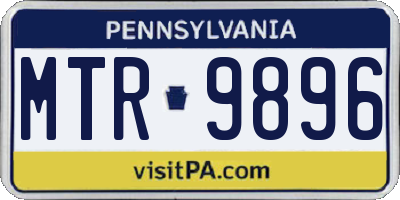 PA license plate MTR9896