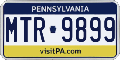 PA license plate MTR9899