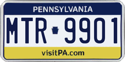 PA license plate MTR9901