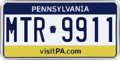 PA license plate MTR9911