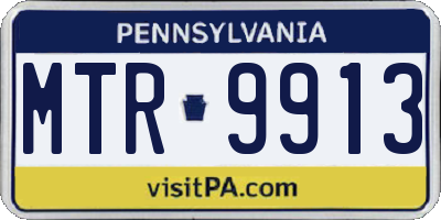 PA license plate MTR9913
