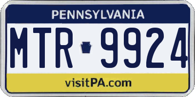 PA license plate MTR9924