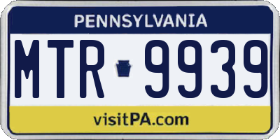 PA license plate MTR9939