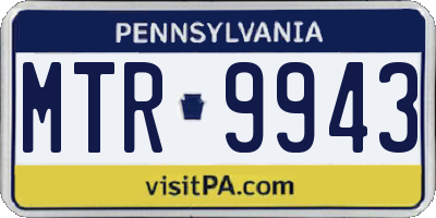 PA license plate MTR9943