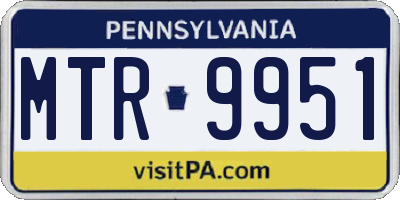 PA license plate MTR9951