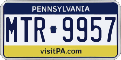 PA license plate MTR9957