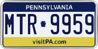 PA license plate MTR9959