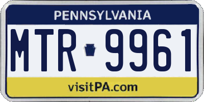 PA license plate MTR9961