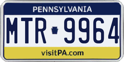 PA license plate MTR9964