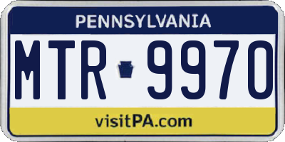 PA license plate MTR9970