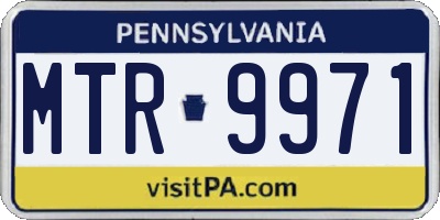 PA license plate MTR9971