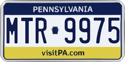 PA license plate MTR9975