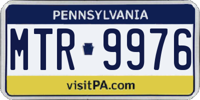PA license plate MTR9976