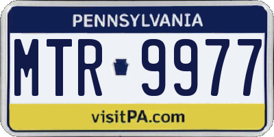 PA license plate MTR9977