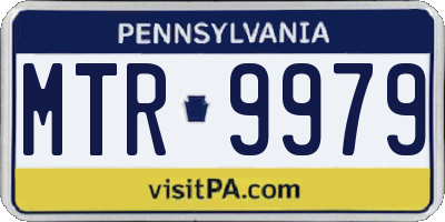PA license plate MTR9979
