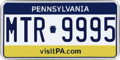PA license plate MTR9995