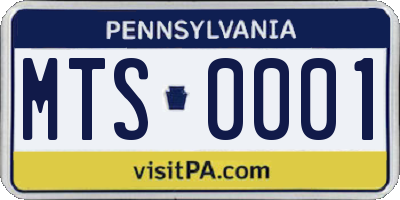 PA license plate MTS0001