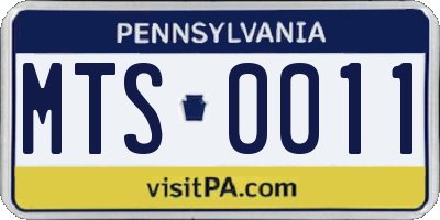 PA license plate MTS0011