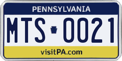 PA license plate MTS0021
