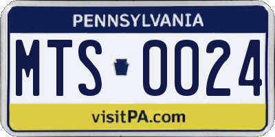 PA license plate MTS0024