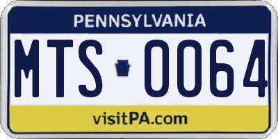 PA license plate MTS0064
