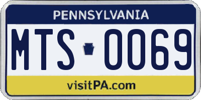 PA license plate MTS0069