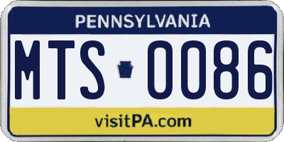 PA license plate MTS0086