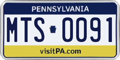 PA license plate MTS0091