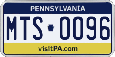 PA license plate MTS0096