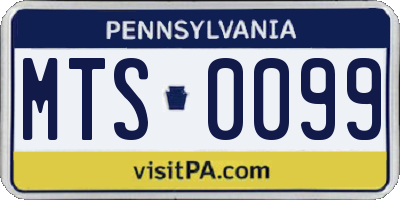 PA license plate MTS0099
