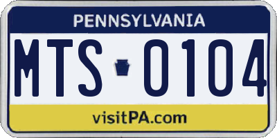 PA license plate MTS0104