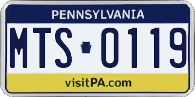 PA license plate MTS0119