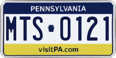 PA license plate MTS0121